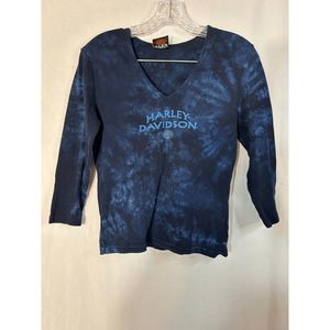 Harley-Davidson Blue Tie-Dye Short Sleeve Tee